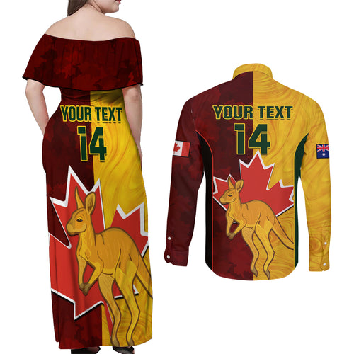 custom-australia-and-canada-soccer-couples-matching-off-shoulder-maxi-dress-and-long-sleeve-button-shirt-matildas-combine-canucks-together