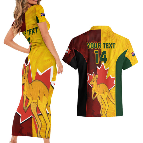 custom-australia-and-canada-soccer-couples-matching-short-sleeve-bodycon-dress-and-hawaiian-shirt-matildas-combine-canucks-together