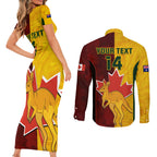 custom-australia-and-canada-soccer-couples-matching-short-sleeve-bodycon-dress-and-long-sleeve-button-shirt-matildas-combine-canucks-together