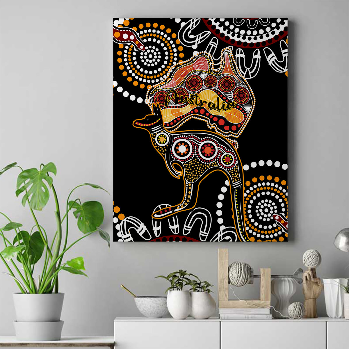 australia-aboriginal-canvas-wall-art-australian-map-with-kangaroo-indigenous-art