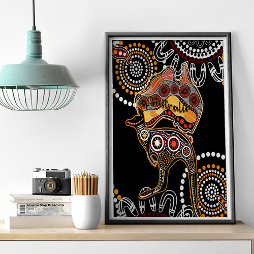 australia-aboriginal-canvas-wall-art-australian-map-with-kangaroo-indigenous-art