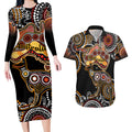 australia-aboriginal-couples-matching-long-sleeve-bodycon-dress-and-hawaiian-shirt-australian-map-with-kangaroo-indigenous-art
