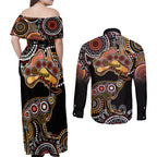 australia-aboriginal-couples-matching-off-shoulder-maxi-dress-and-long-sleeve-button-shirt-australian-map-with-kangaroo-indigenous-art