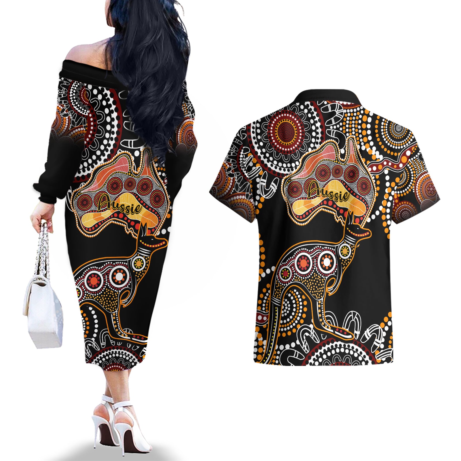 australia-aboriginal-couples-matching-off-the-shoulder-long-sleeve-dress-and-hawaiian-shirt-australian-map-with-kangaroo-indigenous-art