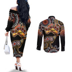 australia-aboriginal-couples-matching-off-the-shoulder-long-sleeve-dress-and-long-sleeve-button-shirt-australian-map-with-kangaroo-indigenous-art
