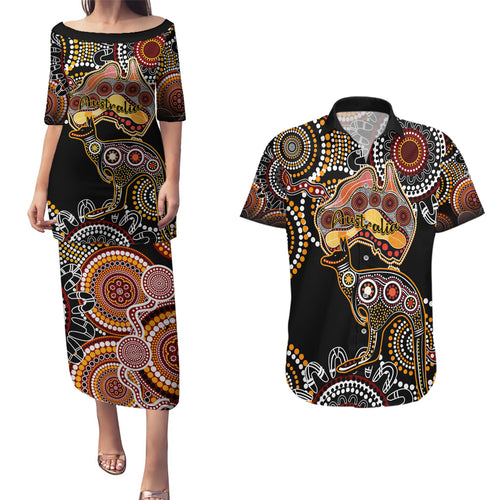 australia-aboriginal-couples-matching-puletasi-dress-and-hawaiian-shirt-australian-map-with-kangaroo-indigenous-art