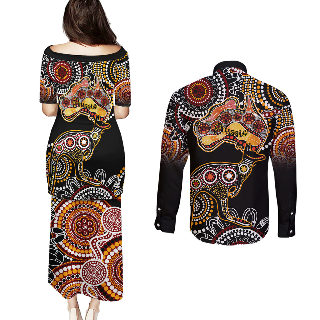 australia-aboriginal-couples-matching-puletasi-dress-and-long-sleeve-button-shirt-australian-map-with-kangaroo-indigenous-art