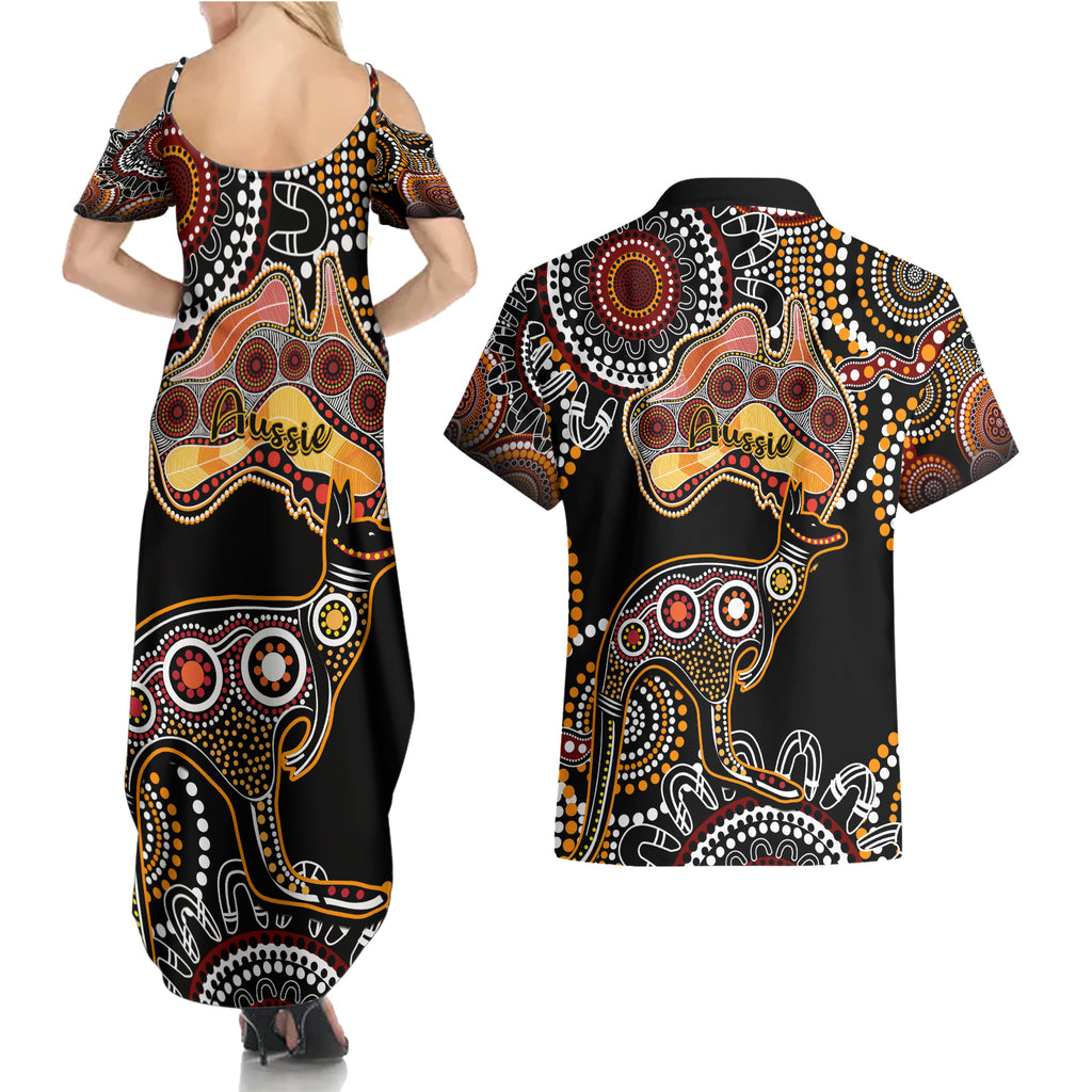 australia-aboriginal-couples-matching-summer-maxi-dress-and-hawaiian-shirt-australian-map-with-kangaroo-indigenous-art