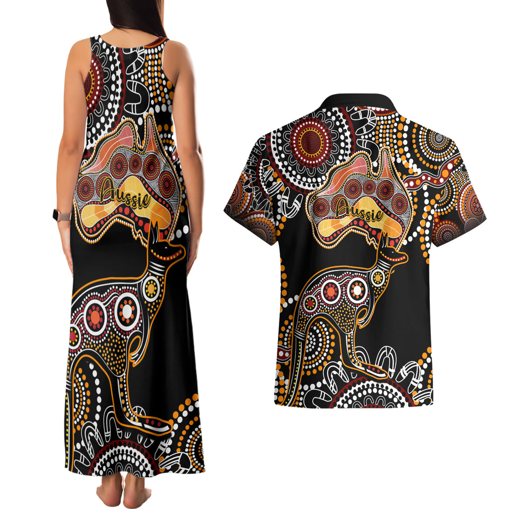 australia-aboriginal-couples-matching-tank-maxi-dress-and-hawaiian-shirt-australian-map-with-kangaroo-indigenous-art