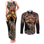 australia-aboriginal-couples-matching-tank-maxi-dress-and-long-sleeve-button-shirt-australian-map-with-kangaroo-indigenous-art