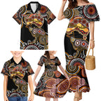 australia-aboriginal-family-matching-mermaid-dress-and-hawaiian-shirt-australian-map-with-kangaroo-indigenous-art
