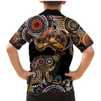 australia-aboriginal-family-matching-mermaid-dress-and-hawaiian-shirt-australian-map-with-kangaroo-indigenous-art