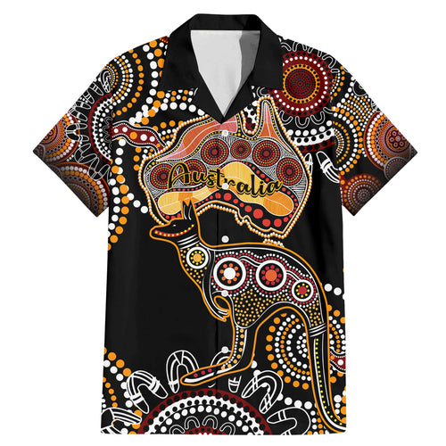 australia-aboriginal-family-matching-mermaid-dress-and-hawaiian-shirt-australian-map-with-kangaroo-indigenous-art