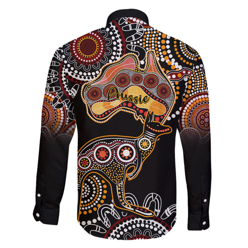 australia-aboriginal-family-matching-mermaid-dress-and-hawaiian-shirt-australian-map-with-kangaroo-indigenous-art