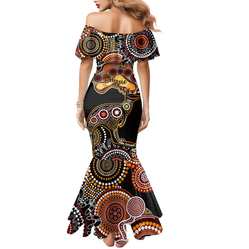 australia-aboriginal-family-matching-mermaid-dress-and-hawaiian-shirt-australian-map-with-kangaroo-indigenous-art