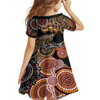 australia-aboriginal-family-matching-off-shoulder-long-sleeve-dress-and-hawaiian-shirt-australian-map-with-kangaroo-indigenous-art