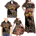 australia-aboriginal-family-matching-off-shoulder-maxi-dress-and-hawaiian-shirt-australian-map-with-kangaroo-indigenous-art