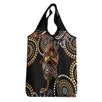 Australia Aboriginal Grocery Bag Australian Map With Kangaroo Indigenous Art