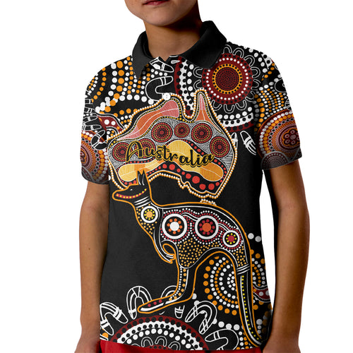 australia-aboriginal-kid-polo-shirt-australian-map-with-kangaroo-indigenous-art