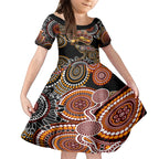 australia-aboriginal-kid-short-sleeve-dress-australian-map-with-kangaroo-indigenous-art