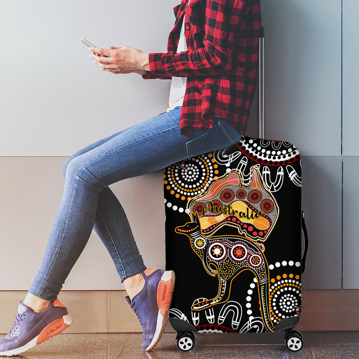 australia-aboriginal-luggage-cover-australian-map-with-kangaroo-indigenous-art