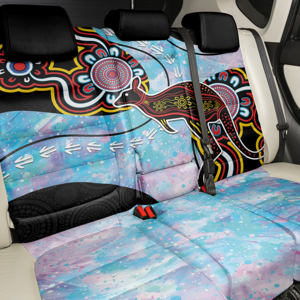 Australia Opal Back Car Seat Cover Aussie Kangaroo Aboriginal Art