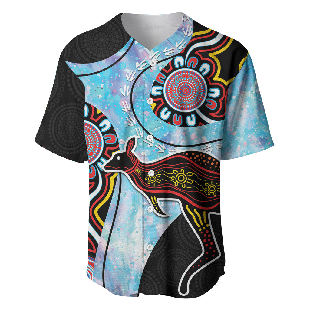 Australia Opal Baseball Jersey Aussie Kangaroo Aboriginal Art