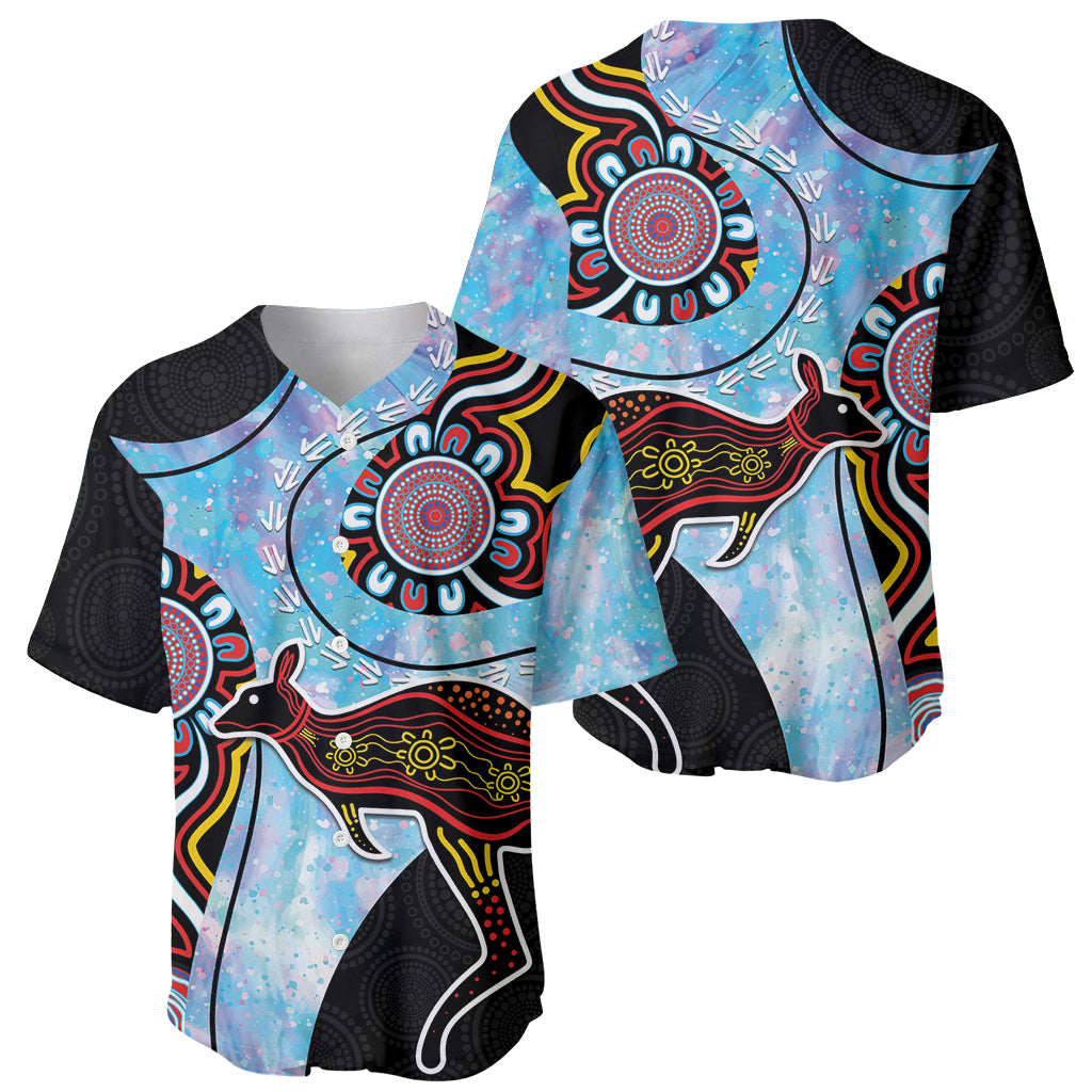 Australia Opal Baseball Jersey Aussie Kangaroo Aboriginal Art