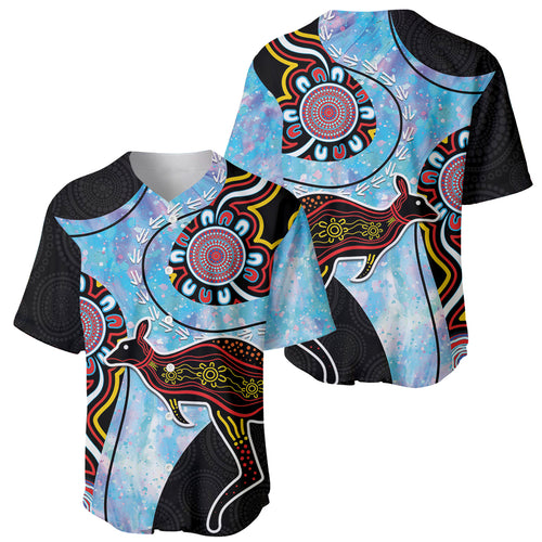 Australia Opal Baseball Jersey Aussie Kangaroo Aboriginal Art