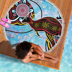 Australia Opal Beach Blanket Aussie Kangaroo Aboriginal Art