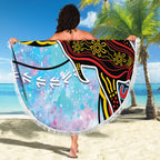Australia Opal Beach Blanket Aussie Kangaroo Aboriginal Art