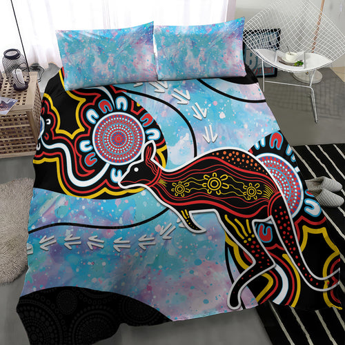 Australia Opal Bedding Set Aussie Kangaroo Aboriginal Art