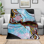 Australia Opal Blanket Aussie Kangaroo Aboriginal Art