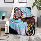 Australia Opal Blanket Aussie Kangaroo Aboriginal Art