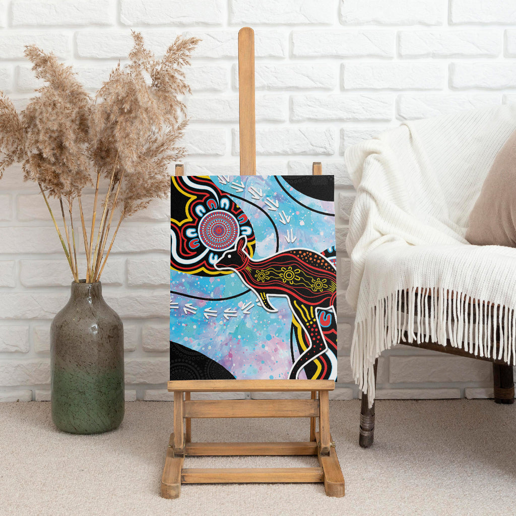 Australia Opal Canvas Wall Art Aussie Kangaroo Aboriginal Art