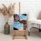 Australia Opal Canvas Wall Art Aussie Kangaroo Aboriginal Art