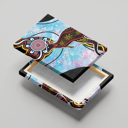 Australia Opal Canvas Wall Art Aussie Kangaroo Aboriginal Art