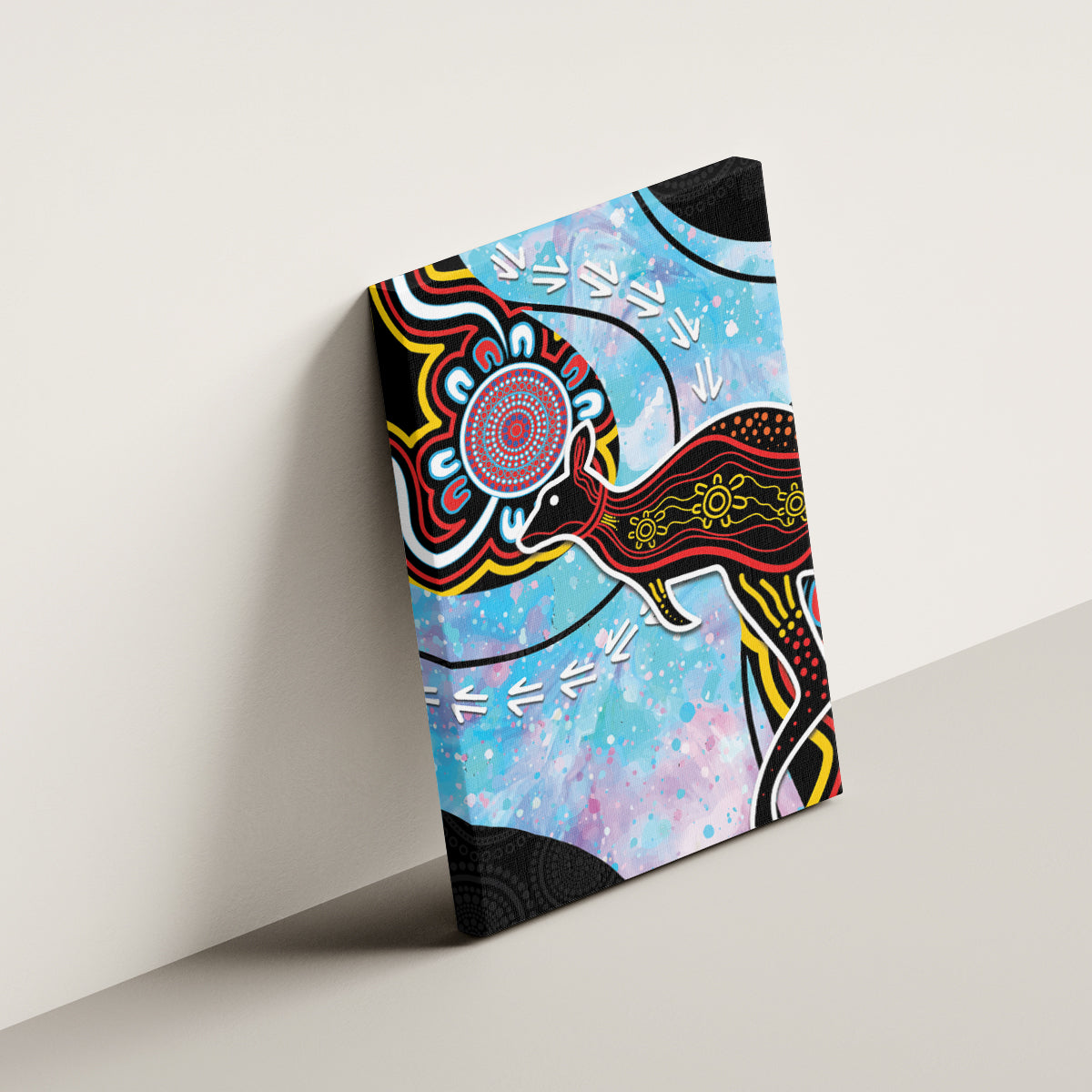 Australia Opal Canvas Wall Art Aussie Kangaroo Aboriginal Art