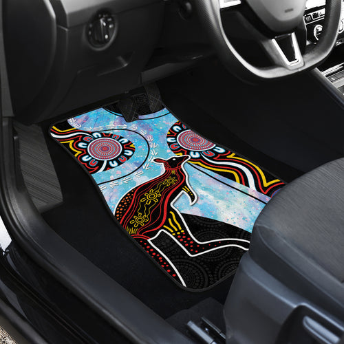 Australia Opal Car Mats Aussie Kangaroo Aboriginal Art