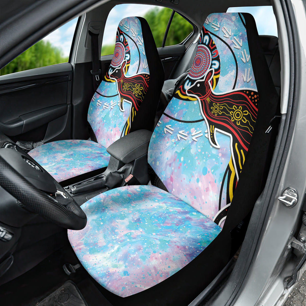 Australia Opal Car Seat Cover Aussie Kangaroo Aboriginal Art