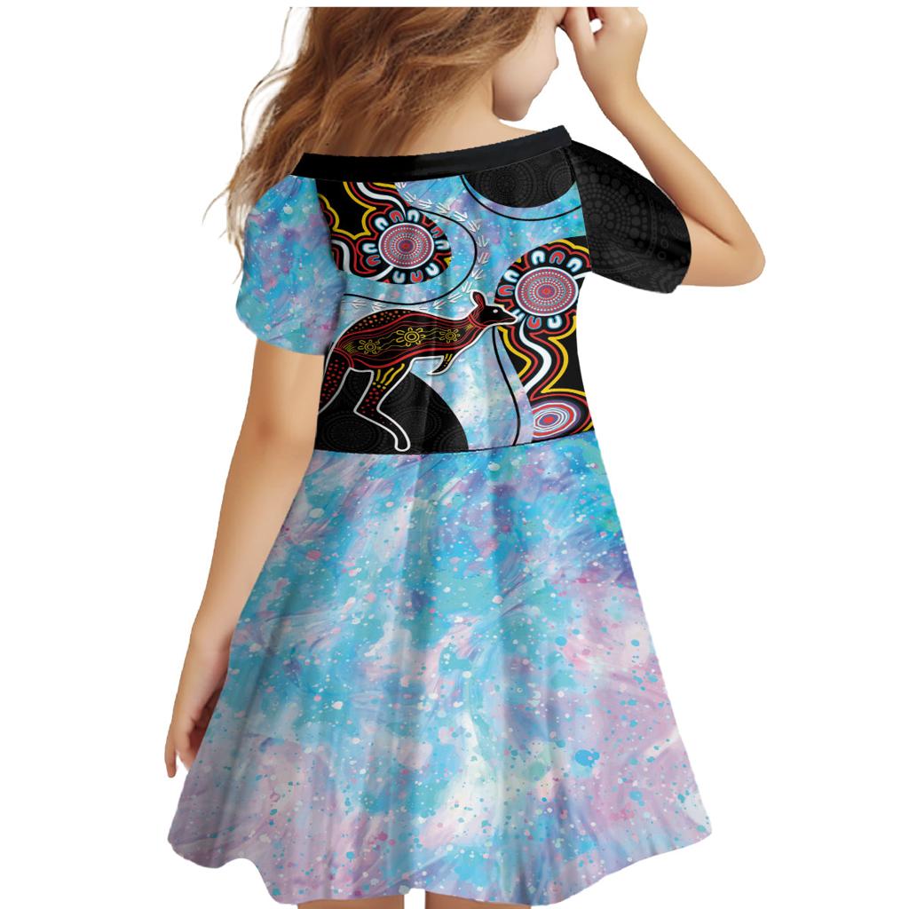 Australia Opal Family Matching Mermaid Dress and Hawaiian Shirt Aussie Kangaroo Aboriginal Art