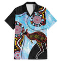 Australia Opal Family Matching Mermaid Dress and Hawaiian Shirt Aussie Kangaroo Aboriginal Art