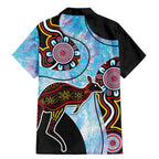Australia Opal Family Matching Mermaid Dress and Hawaiian Shirt Aussie Kangaroo Aboriginal Art