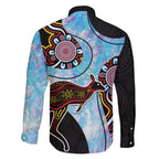 Australia Opal Family Matching Mermaid Dress and Hawaiian Shirt Aussie Kangaroo Aboriginal Art