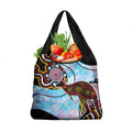 Australia Opal Grocery Bag Aussie Kangaroo Aboriginal Art