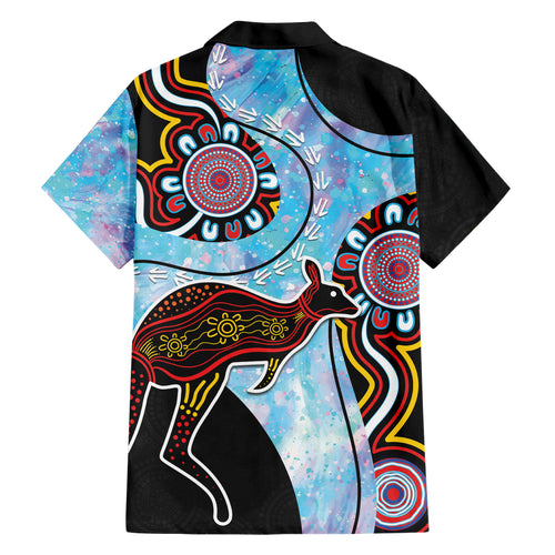 Australia Opal Hawaiian Shirt Aussie Kangaroo Aboriginal Art
