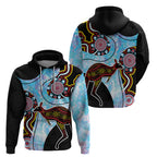 Australia Opal Hoodie Aussie Kangaroo Aboriginal Art