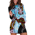 Australia Opal Hoodie Dress Aussie Kangaroo Aboriginal Art