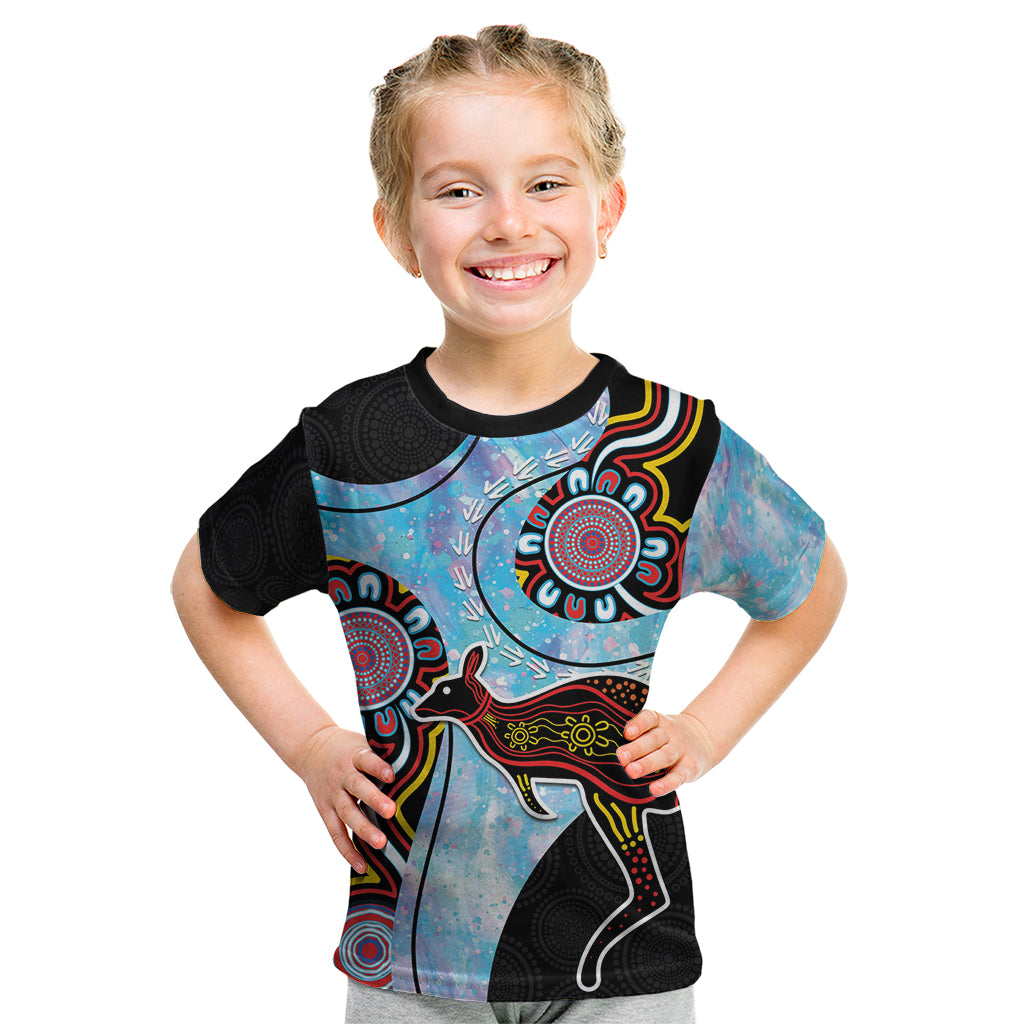 Australia Opal Kid T Shirt Aussie Kangaroo Aboriginal Art