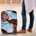 Australia Opal Luggage Cover Aussie Kangaroo Aboriginal Art